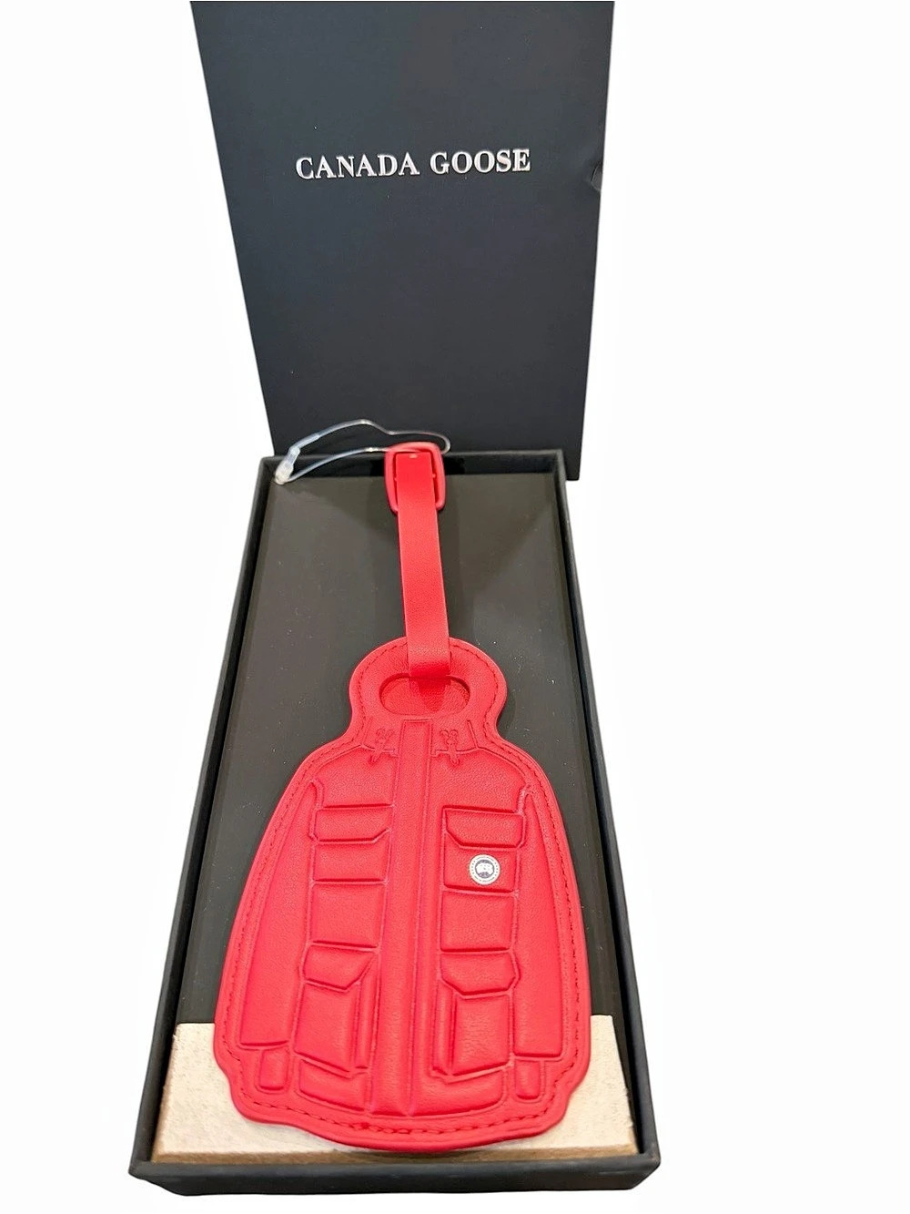 Canada Goose Parka Jacket Luggage Tag Red